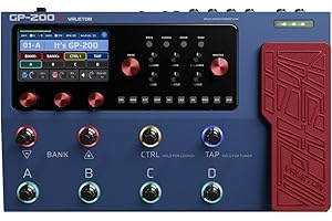 Valeton GP-200X Multi-Effects Guitar & Bass Processor Pedal with Amp Modeling, IR Cabinet Simulation, FX Loop, MIDI I/O, Expr
