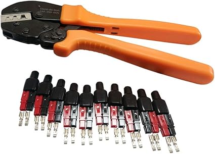 Pince A Sertir Manuelle A Cliquet Pour 15a 30a 45a Powerpole Connecteurs Et 10 Batterie A Connexion Rapide 45a Amazon Fr Bricolage