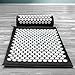 Sivan Back and Neck Pain Relief Acupressure Mat and Pillow Set, Chronic Back Pain Treatment - Relieves Your Stress of Lower Upper Back and Sciatic Pain - Black