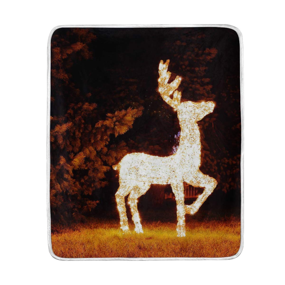 ISAOA Winter Christmas Robin Bird Send Greeting Crystal Velvet Bed Blankets,130cm X 150cm Travel Single Size,Soft and Warm Throws Blankets for Bed Couch (red black)