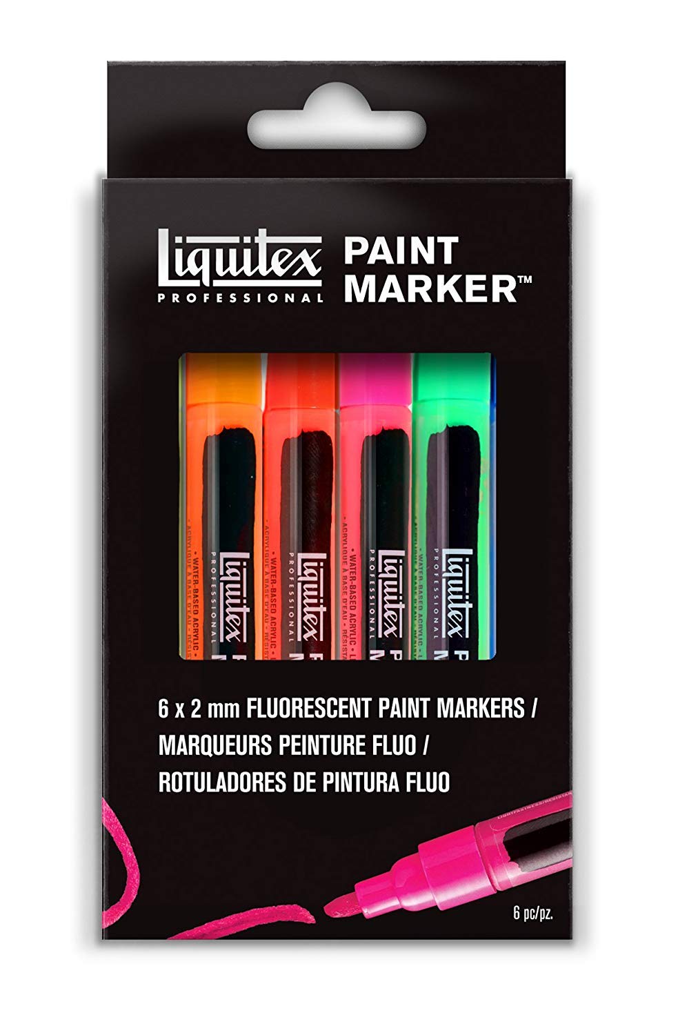 Liquitex Acrylic Paint, Color, Fine Fluorescent, 6 stück (1er Pack)