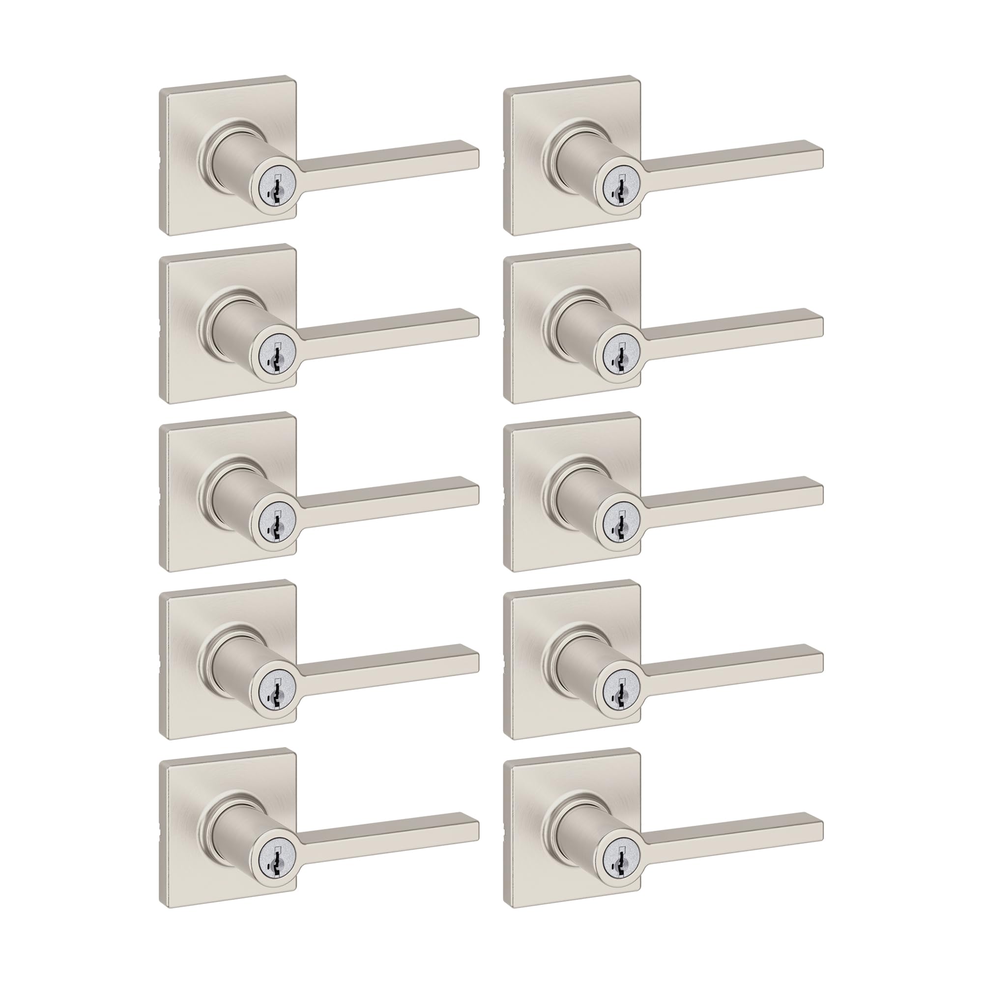 Kwikset Casey Entry Door Handle with Lock and