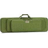 CVLIFE 36" 42" 46'' Soft Rifle Case Triple Layered Double Rifle Bag, Oversized Long Gun Bag with Lockable Zipper and Backpack Strap, Rifle Backpack Gun Case for Outdoor Hunting Shooting Range