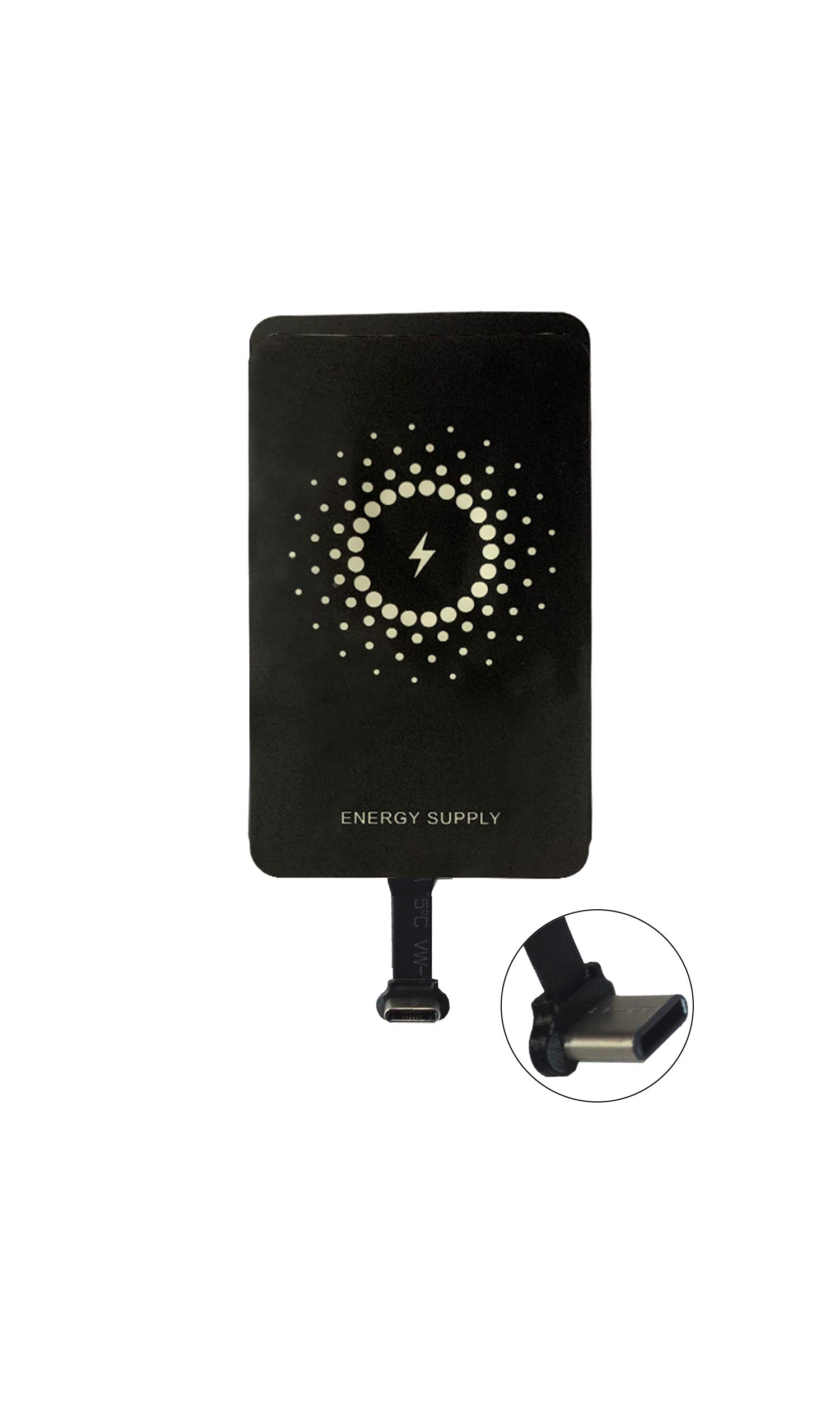 MyMAX – Type C 1300mA Magic Tag Super-Fast Qi Wireless Charging Receiver and Adapter (Short Version, Plastic Picktooth))