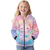 Psaytomey Girls Oversized Hoodie Full Zip Lined Fashion Long Sleeve Sweatshirt Casual Pullover Tops Cute Jackets with Pockets