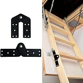 Attic Ladder Hinge,Attic Stair Replacement Hinge(2 PCS) | Made of alloy, rust resistant, weather resistant with strong load capacity (Black)