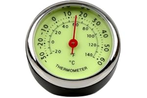 idain Car Dashboard Thermometer - Mini Vehicle Thermometer Decoration
