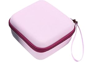 Instant Camera Case for Fujifilm Instax Mini 12/11/9/8 - EVA Hard Shell with Wrist Strap & Cable Pocket- Pink