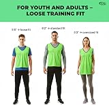 GSi Sports Pinnies 12 Pack Free Size Youth/Adult Green Mesh Training Vests view 7