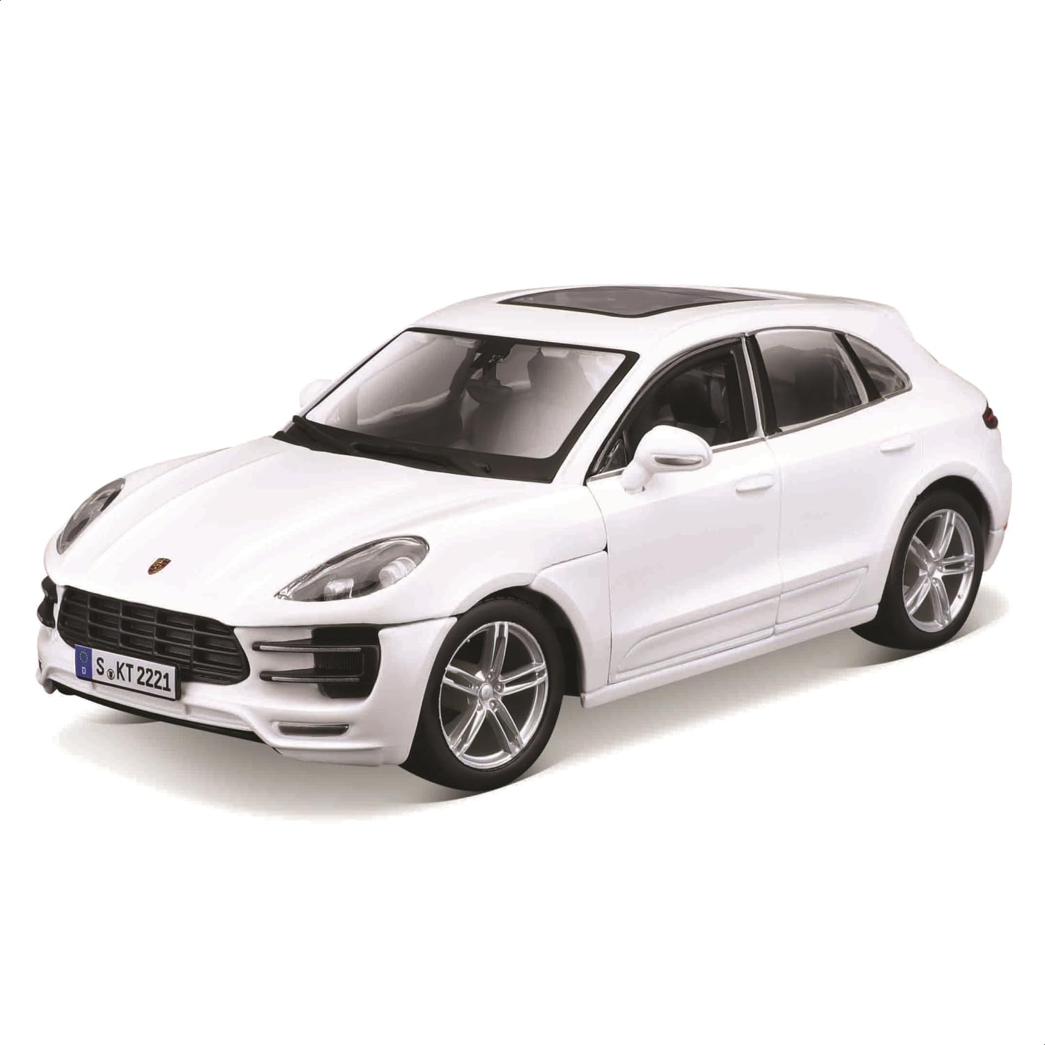 Bburago Porsche Macan Supercar - 1:24 - Incredibly Detailed Die-Cast Replica Collectible Model, White