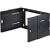 StarTech.com 2-Post 6U Wall Mounted Rack, Adjustable Depth up to 16in, for 19-inch Server/Data/Networking Equipment, Max 88lb