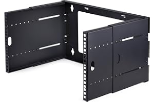 StarTech.com 2-Post 6U Wall Mounted Rack, Adjustable Depth up to 16in, for 19-inch Server/Data/Networking Equipment, Max 88lb