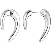 HZMAN Dragon Claw Stud Earrings for Men Women Stainless Steel Gothic Punk Piercing Sharp Claw Spike Earring Jewelry Gift