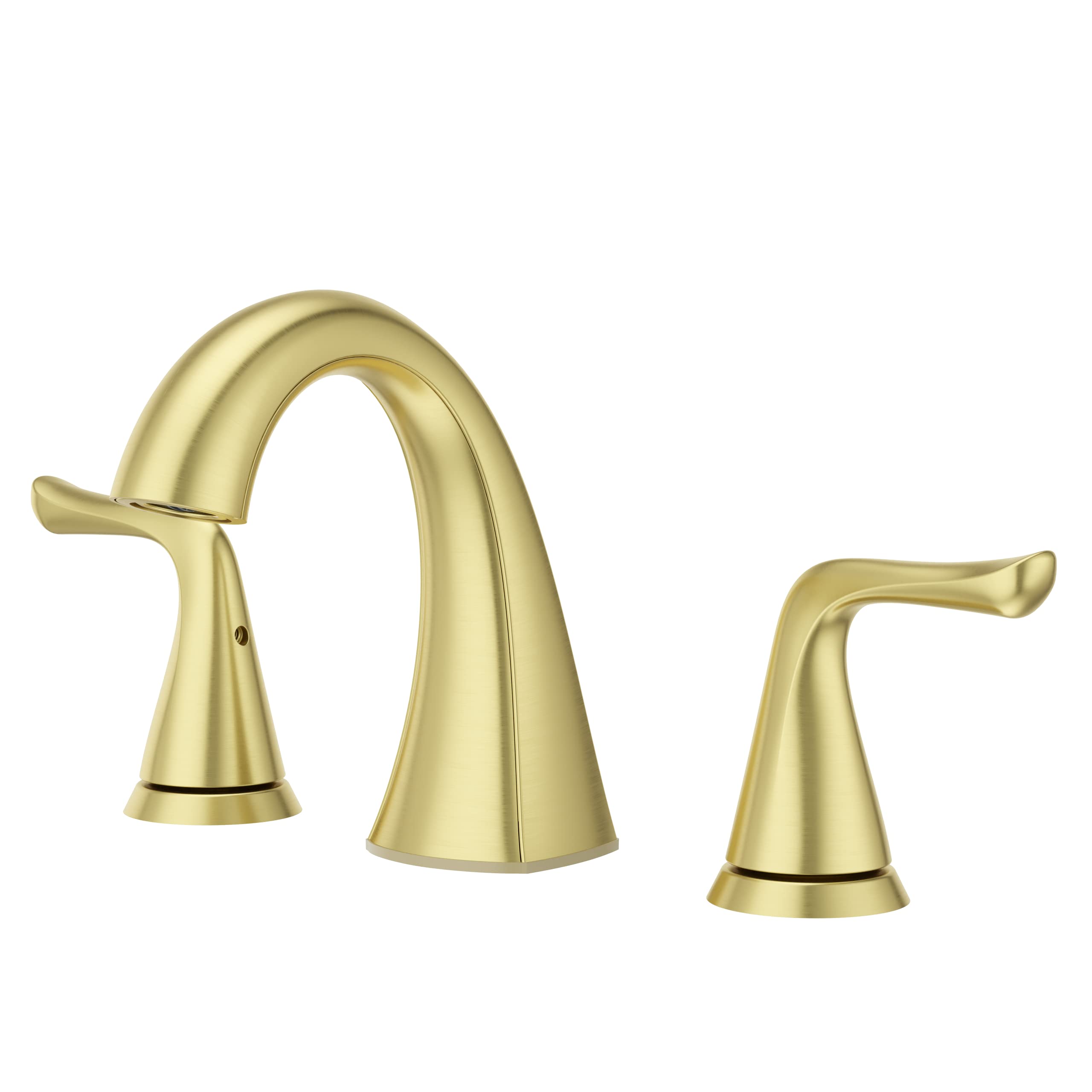 Photo 1 of Pfister Willa Bathroom Sink Faucet, 8-Inch Widespread, 2-Handle, 3-Hole, NSF Certified, Brushed Gold Finish, LF049MALBG