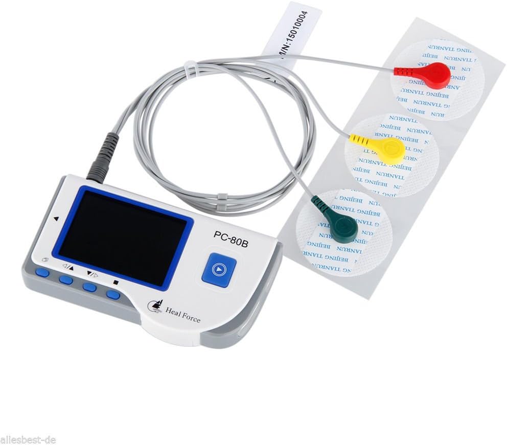 Mascarello®HEAL FORCE PC-80B Handheld Color ECG EKG Portable Heart Monitor 50x Electrode US
