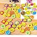 Mini Mental Smiley Smile Face Button Pins for Decoations, Classroom rewards, Birthday Party/Celebrations-1.2 Inch Size - 60 Pack