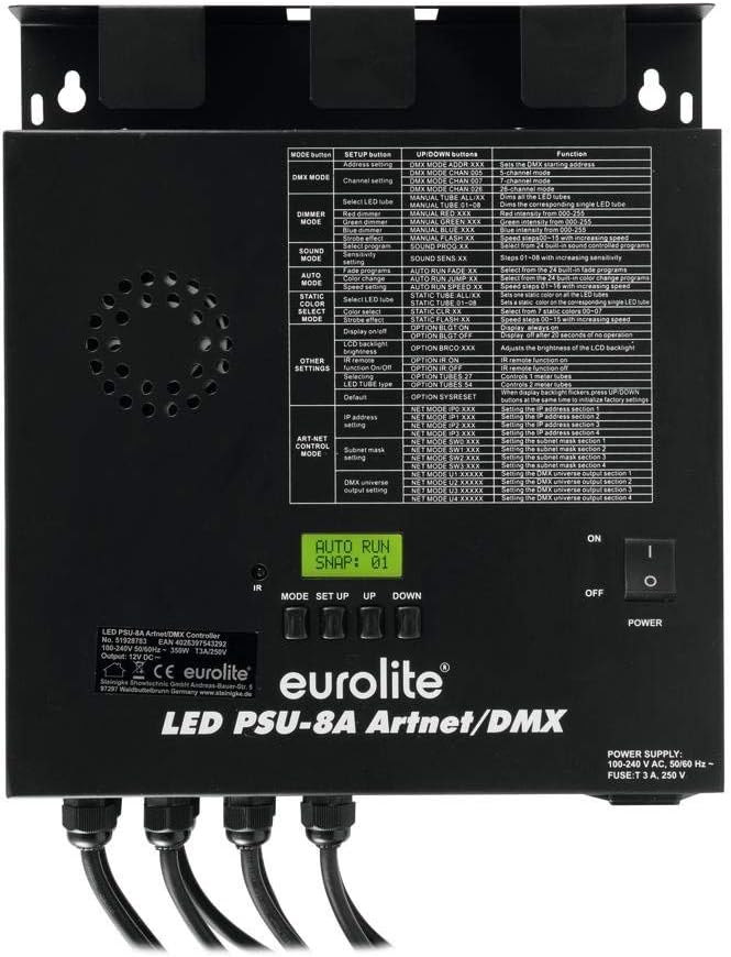 EuroliteLED PSU-8A Artnet/DMX