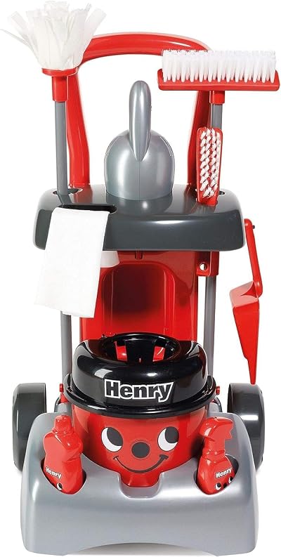 Casdon Henry Deluxe Cleaning Trolley with Working Hand Vacuum 3+
