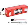 6800mah Battery Replacement for Roborock S7 Max Ultra, S7, S7+,S7 Max Ultra, S7 MaxV, S7 MaxV Plus, S7 MaxV Ultra, Roborock Q7, Q7+, Q7 Max, Q7 Max+, For Xiaomi Mi Robot Vacuum Cleaner BRR-2P4S-5200D