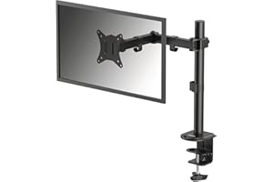 Fellowes Everyday Adjustable Single Monitor Arm – Supports Screens up to 32" Weighing 19.84 lbs, Tilt, Swivel, Rotate, VESA 7