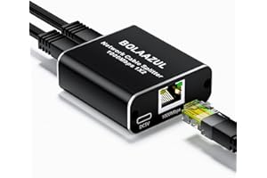 Ethernet Splitter 1 in 2 Out High Speed, BolAAzuL 1000Mbps LAN/Internet Cable Splitter 1x2 Gigabit Cat5/6/7 Splitter 1 to 2, RJ45 Network Extension Connector | Plug&Play | Cost-Effective