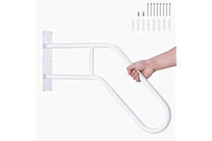 AUNULAHCA Handrails for Outdoor Steps Stair Railing Indoor, White Wall Mount Stair Handrails for 1-3 Steps, 26in Safety Grab Bars with Matte Finished for Elderly, Kids, Disabled, Pregnant Women