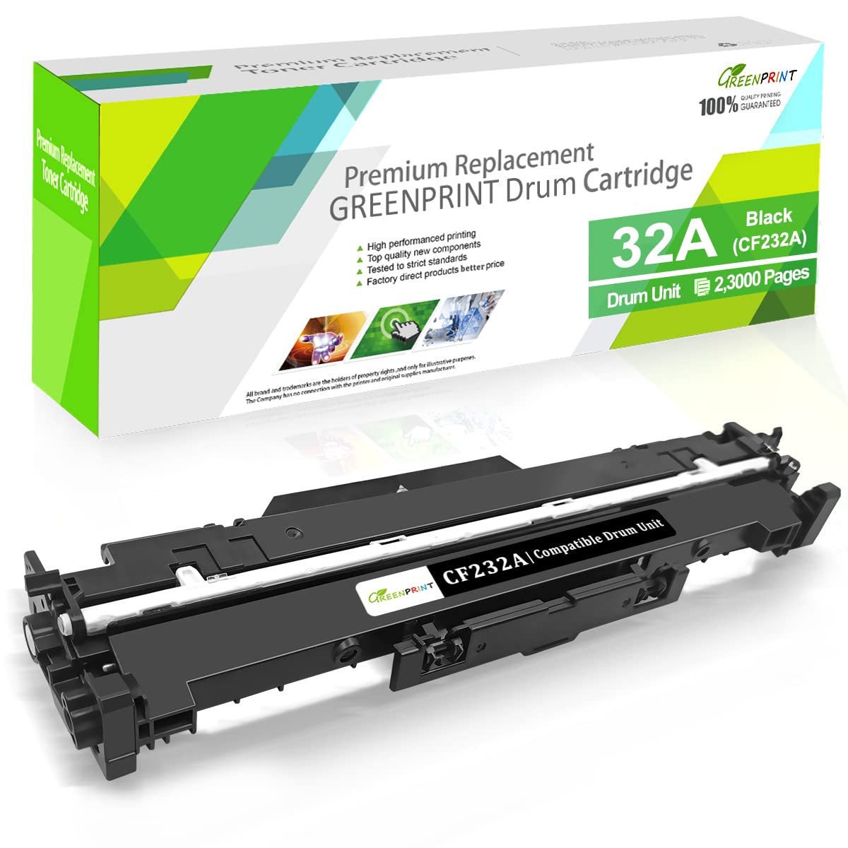 32A CF232A Compatible Drum Unit Black [23000 Pages] for H P Laserjet pro M118 M203 M220 M118dw M203d M203dn M203dw, MFP M227 M148 M227fdn M227fdw M148fdw M148dw M148fdw Printers - Packaging May Vary