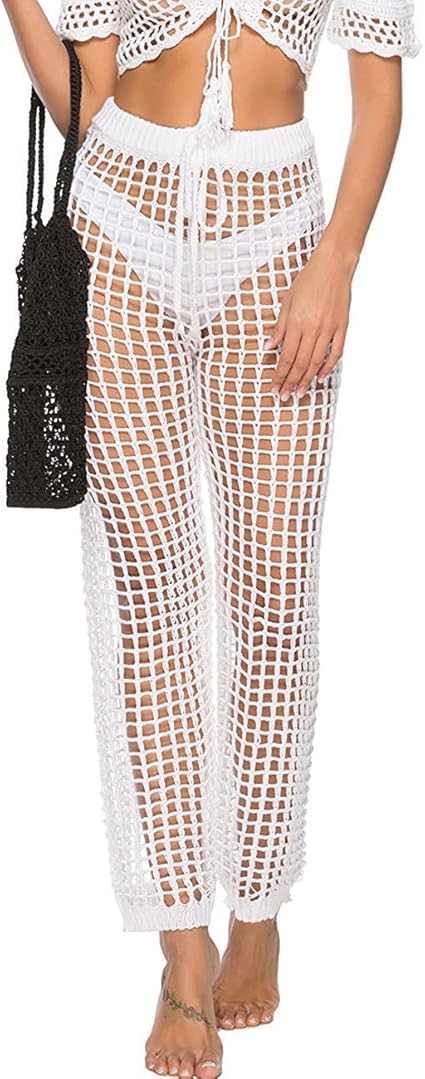 high waisted crochet pants
