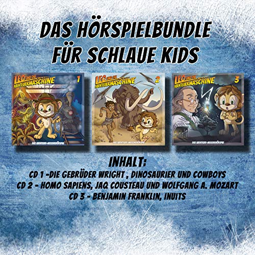 Leo und die Abenteuermaschine Hörspielbox 1 | 3 CDs Bundle | Wissenshörspiel | für schlaue Kids | tauchen | fliegen… – Bild 2