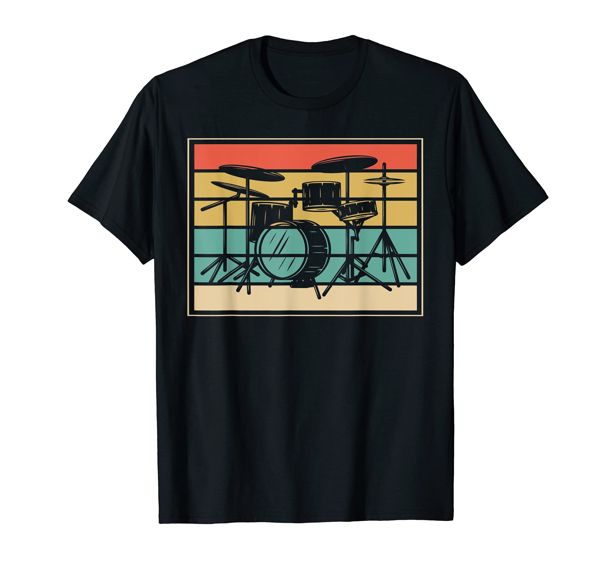 Retro Drum Set Drummer Music Percussion Drums Player Drums T-Shirt