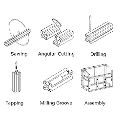 Kwweeoo 2040 Aluminum Extrusion T Slot 1120mm Long