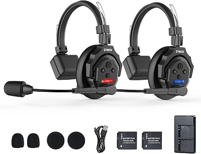 SYNCO XTALK X2 Wireless Intercom Headset System 2.4GHz Full Duplex 24H 350m