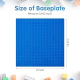 HOTUT 4 Pack 10x10 Baseplates 32x32 Compatible Grey Green Sand Blue view 2