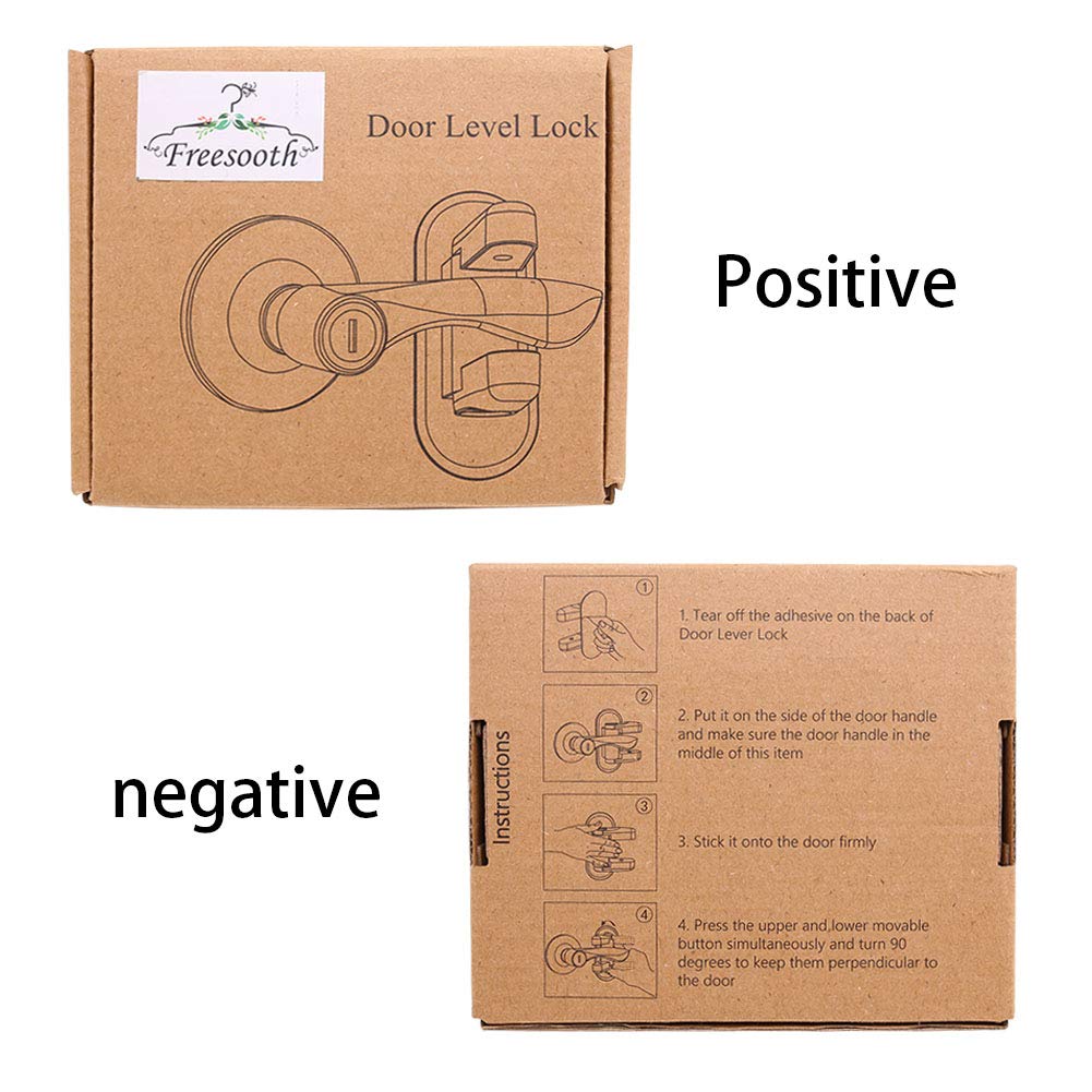 Door Lever Lock 2 Pack and Safety Strap Locks 2 Pack, Child Proof Doors Handles Baby Proof Cabinets, Doors & Appliances with 3M Adhesive