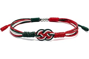 HARACRAFT Infinity Country Proud Bracelet, Forever Country Flag Color Tibetan Bracelet, Surfer String Wrap Bracelet for Men, Women, Forever Friendship, Luck and Protection