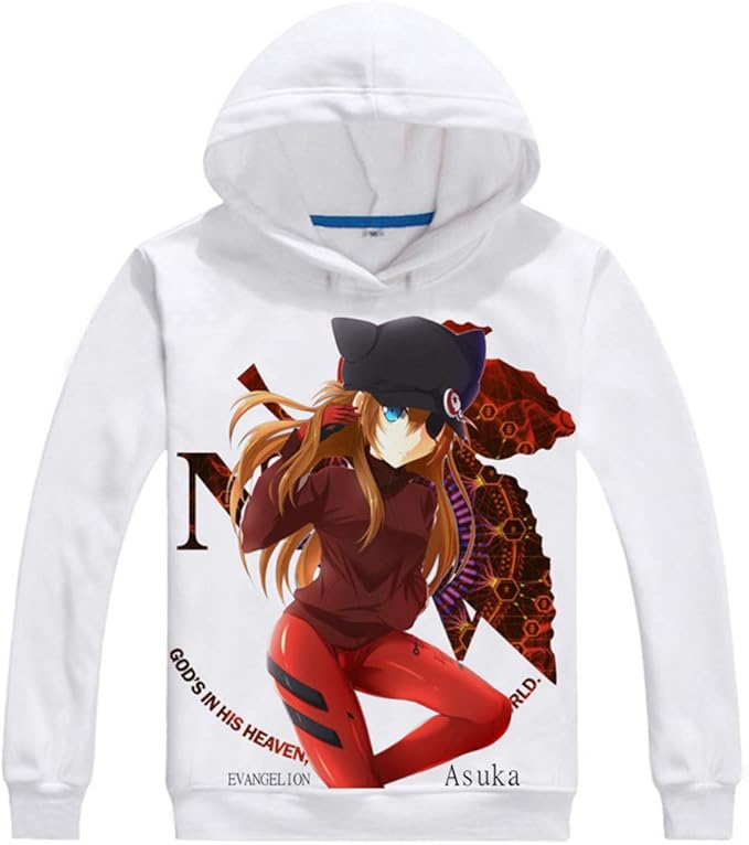 WANHONGYUE Anime Neon Genesis Evangelion Hoodie Sudaderas con Capucha