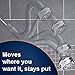Waterpik High Pressure Flexible Neck Best Adjustable Shower Head for All Heights 6 Mode, 2.5 GPM, Chrome