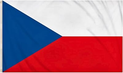 SHATCHI Czech Republic Flag 5ft x 3ft Polyester with Brass Eyelets