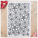 Kwan Crafts Flowers Background Clear Stamps for Card Making Decoration and DIY Scrapbooking