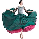 ORIDOOR Women's 720 Fairy Lyric Dance Gradient Chiffon Swing Skirt for Ballet and Modern Dance