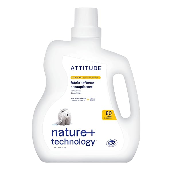 ATTITUDE LIQUID FABRIC SOFTENER, PLANT-BASED & VEGAN, HE...