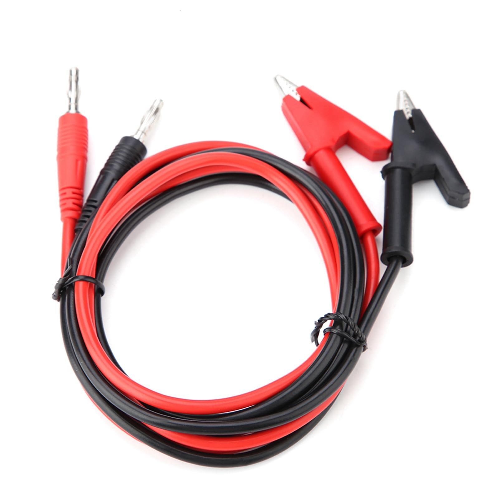 2pcs Silicone Banana Plug Lead Test Alligator Clip Alligator, p1040 4mm Wire Electrical Test Cables