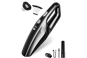 SERVOMASTER Handheld Vacuum Cleaner Cordless, Mini Vacuum Cleaner Rechargeable, 120W High Power Vacuum Cleaner with Extra HEP