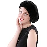 YXCFEWD Mink Hat Real Fur Hat Knit Furry Womens Russian Hat Fur Hat for Women with Elastic