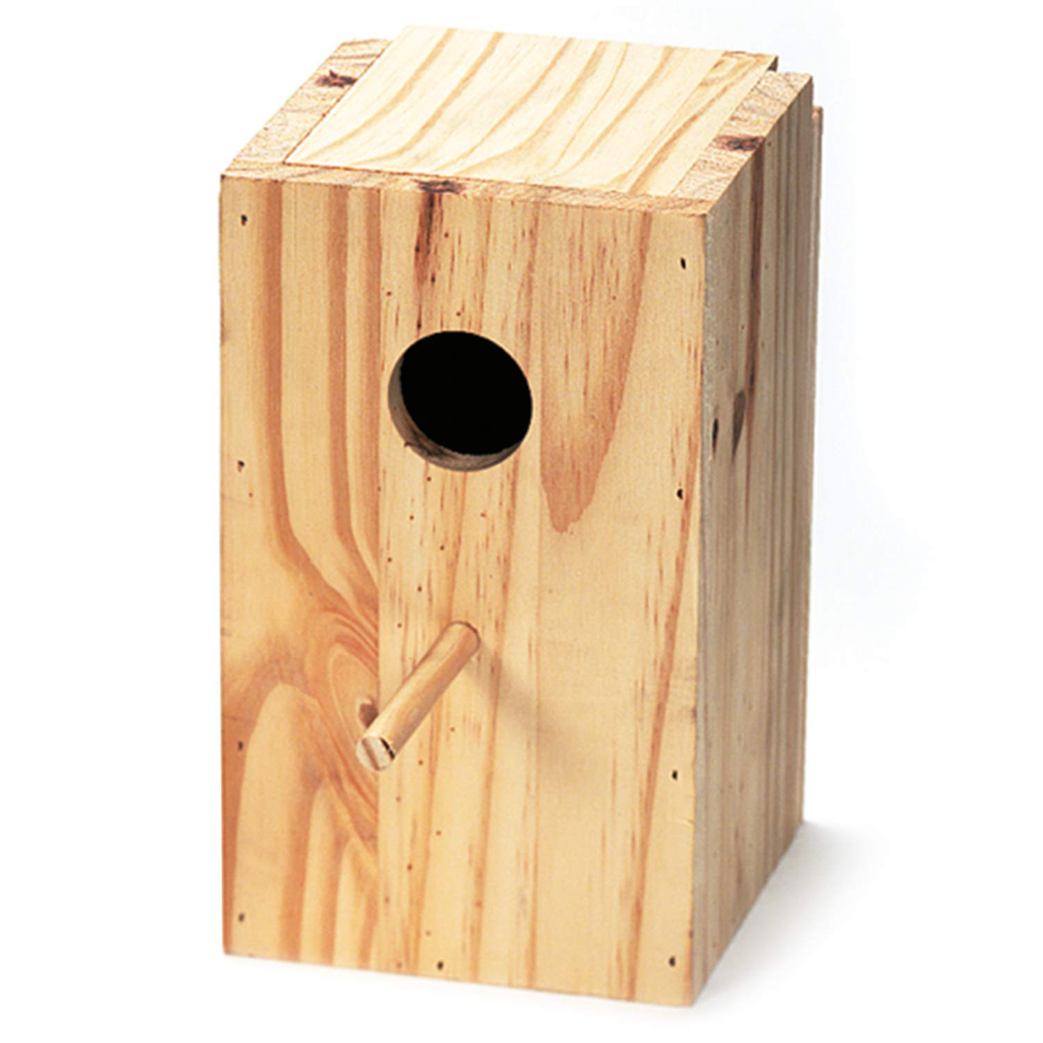 Arquivet Vertical Wooden Bird Nest – 14 x 14 x 23 cm – Love House – Bird Box – Garden Bird Nest – Breeding Nest for Natural Birds