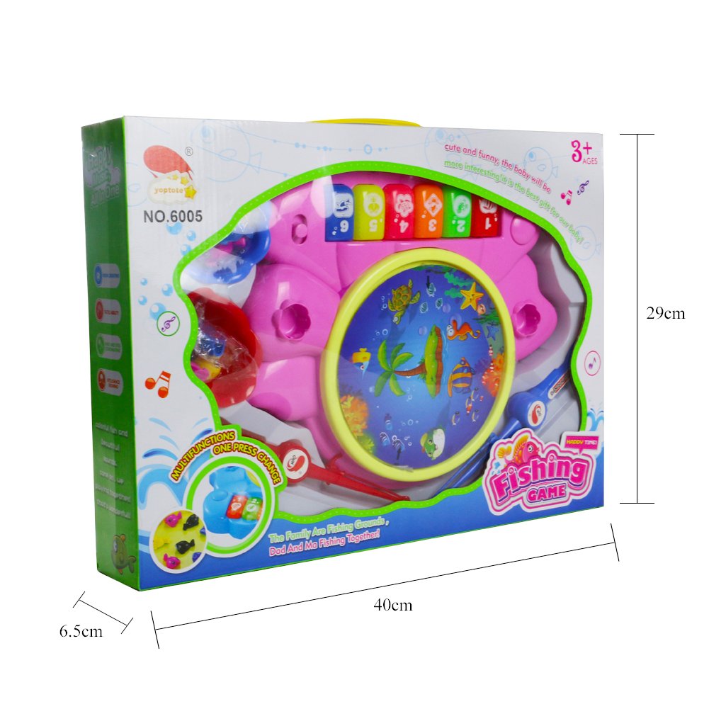 Giochi di Pesca Musicali Animali Giocattolo Tamburo Pianoforte Whac-A-Mole 6 in 1 Multifunzione Giocattoli per Bambini 3+