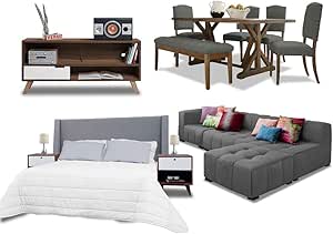 REMATES MX Paquete Combo Recamara Sala Comedor Mueble TV: Amazon.com.mx