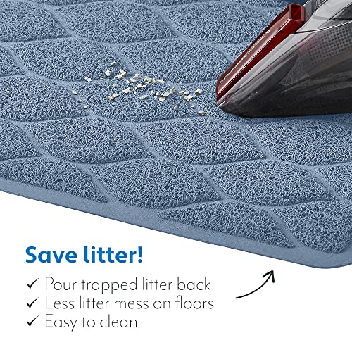 Mighty Monkey Durable Easy Clean Cat Litter Box Mat, Great Scatter
