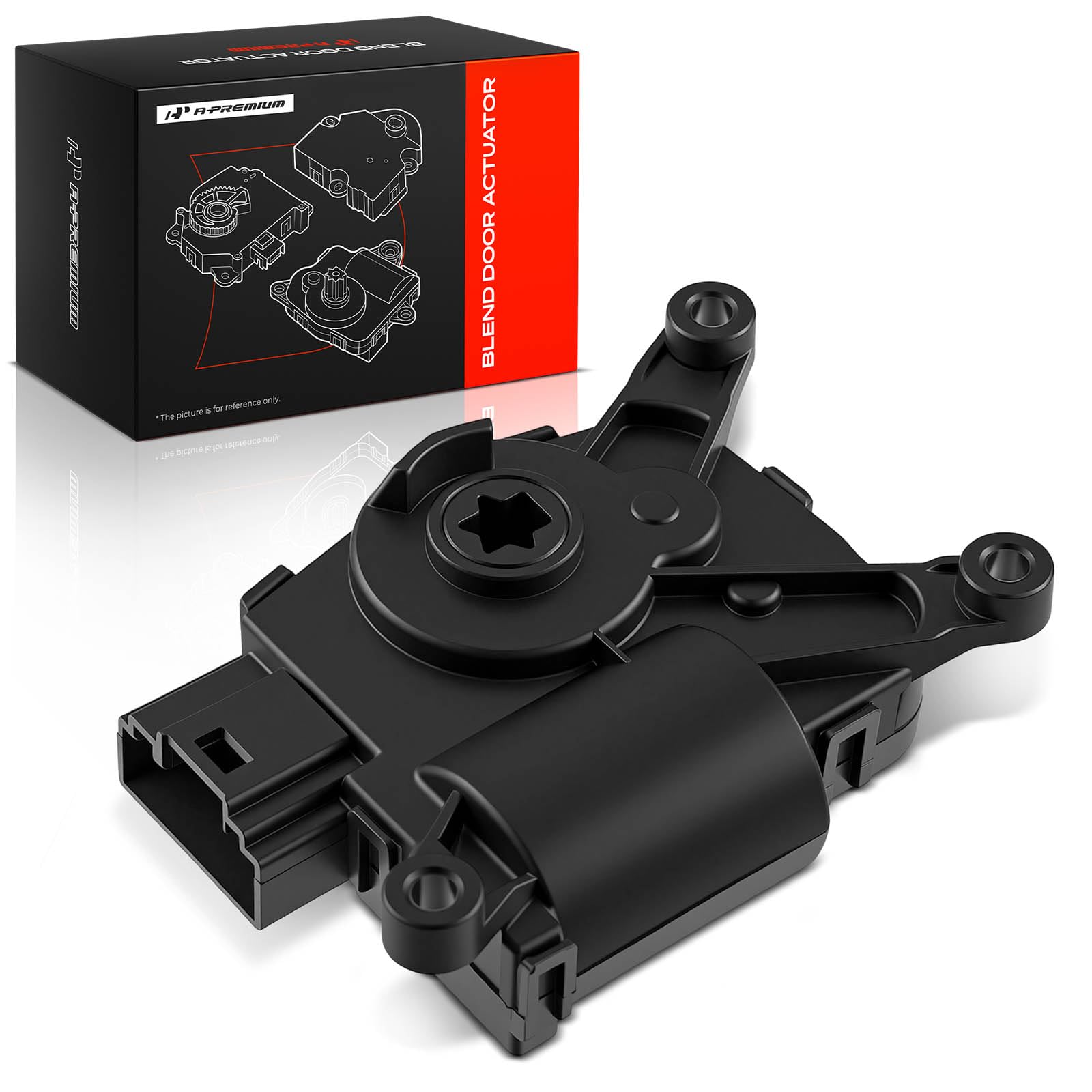 A-Premium Actuador de puerta de mezcla de calentador HVAC, compatible con Audi A3, Q3 Quattro, S3, RS3 y Volkswagen Atlas, CC, Eos, Golf, Jetta, Passat, Tiguan y más, reemplazo # 3C0907511A, 5Q0907511J