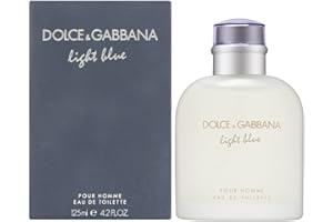 Dolce & Gabbana Eau de Toilettes Spray, Light Blue, 4.2 Fl Oz For Men or/and Pour Homme